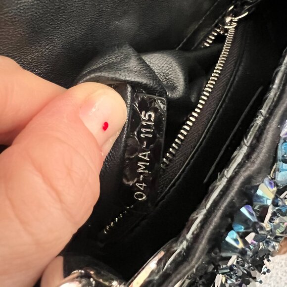 Dior Mini Lady Dior Python Limited Edition beaded swarovski bag - Picture 14 of 16